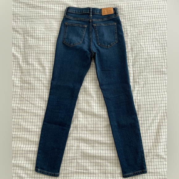 Everlane High Rise Skinny Jean in Mid Blue - Picture 2 of 6